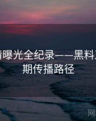 热辣恋情曝光全纪录——黑料正能量往期传播路径